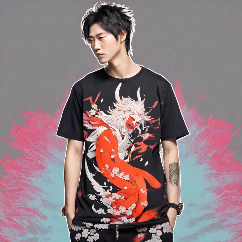 写楽tシャツ　グラデーション　派手　　